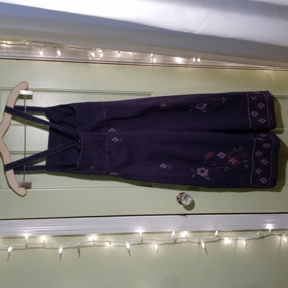 Women's Crossing Pointe faux denim spandex floral print dress 16 - Picture 12 of 14